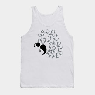 Barbed Wire Semicolon Butterfly Tank Top